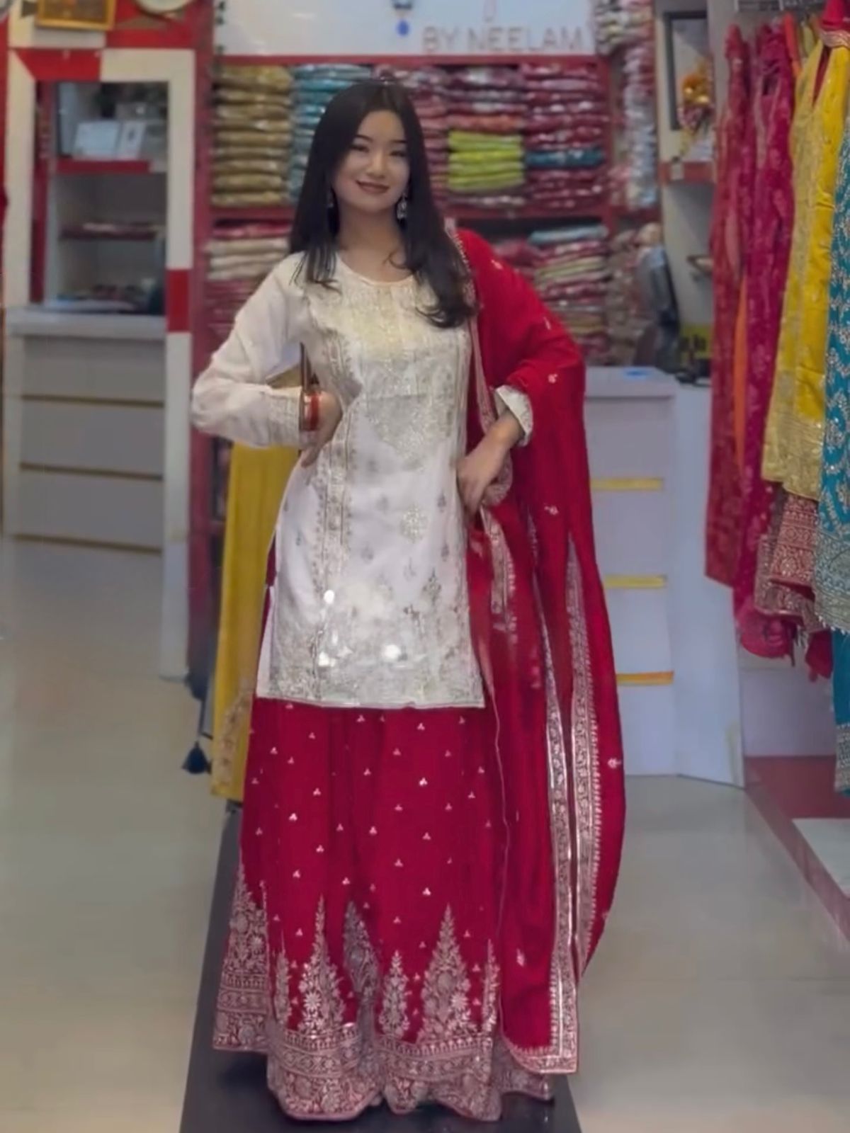 Exclusive Georgette Embroidered Suit