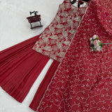 Effortless Simmer Silk Top Sharara