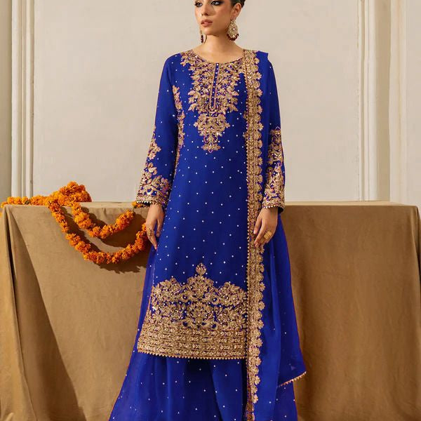 Classic Georgette Embroidered Suit