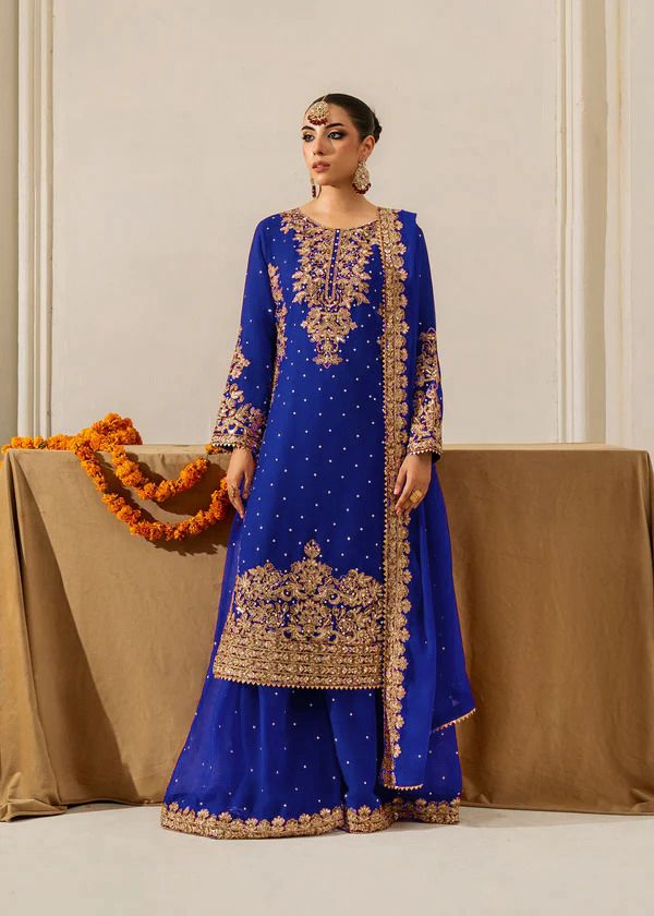 Classic Georgette Embroidered Suit