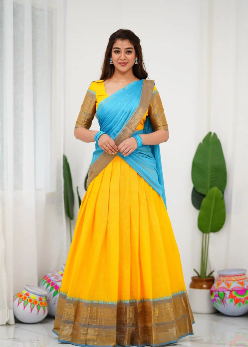 Crafted Kanjivaram Silk Lehenga