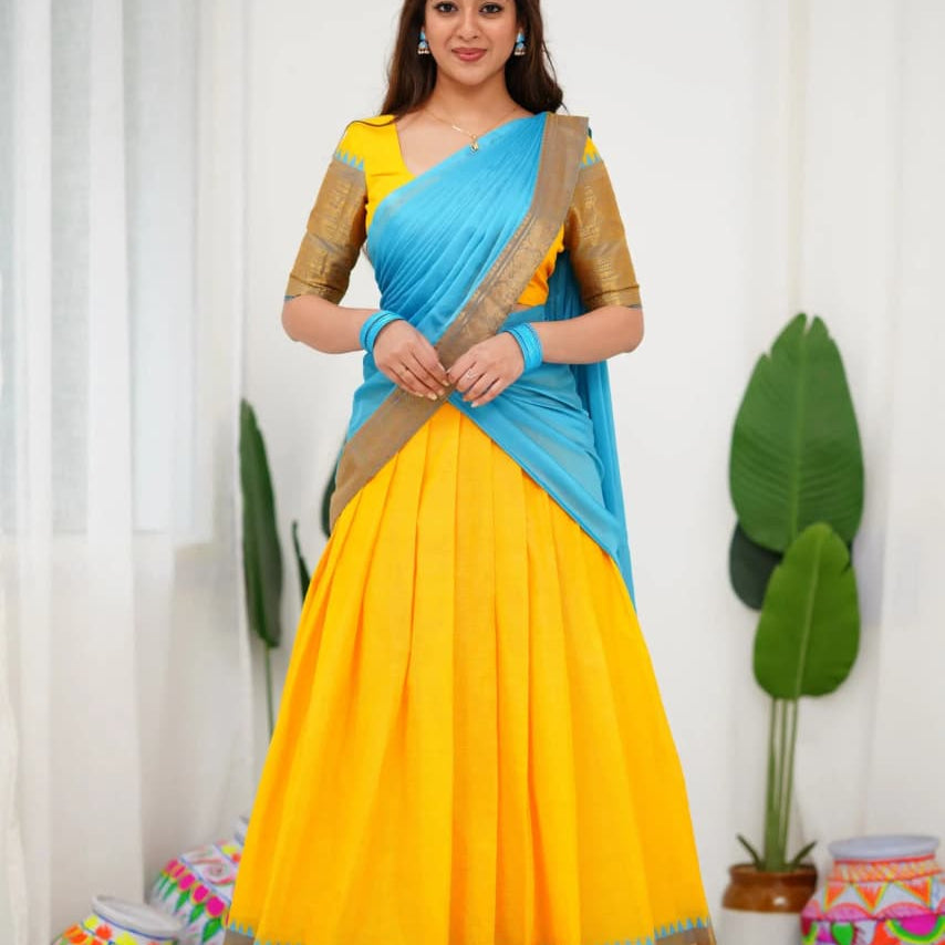 Crafted Kanjivaram Silk Lehenga