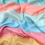 Multi Coloured Dimond Work Saree