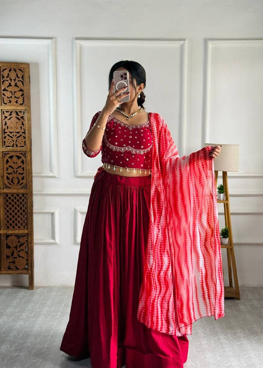 Designer Rayon Silk Lehenga Choli