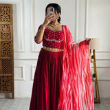 Designer Rayon Silk Lehenga Choli