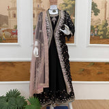 Trending Festive Black Koti Suit