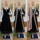 Trending Festive Black Koti Suit