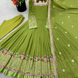 Elegant Embroidered Anarkali Suit