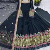 Elegant Embroidered Anarkali Suit