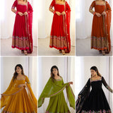 Elegant Embroidered Anarkali Suit