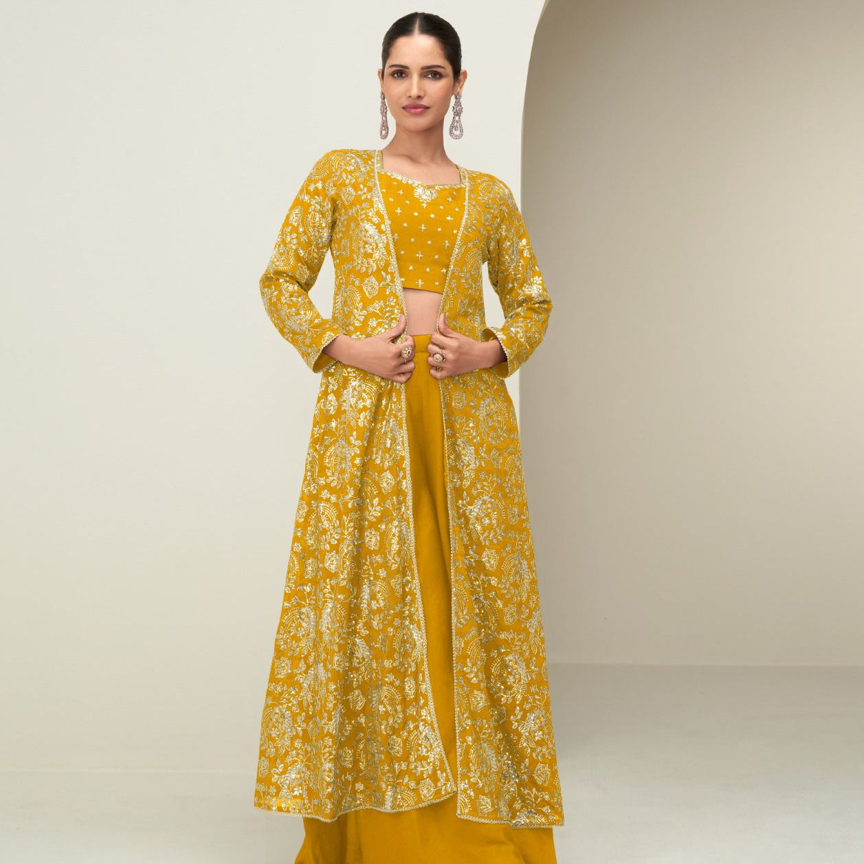 Gunjan Silk Embroidered Koti Suit