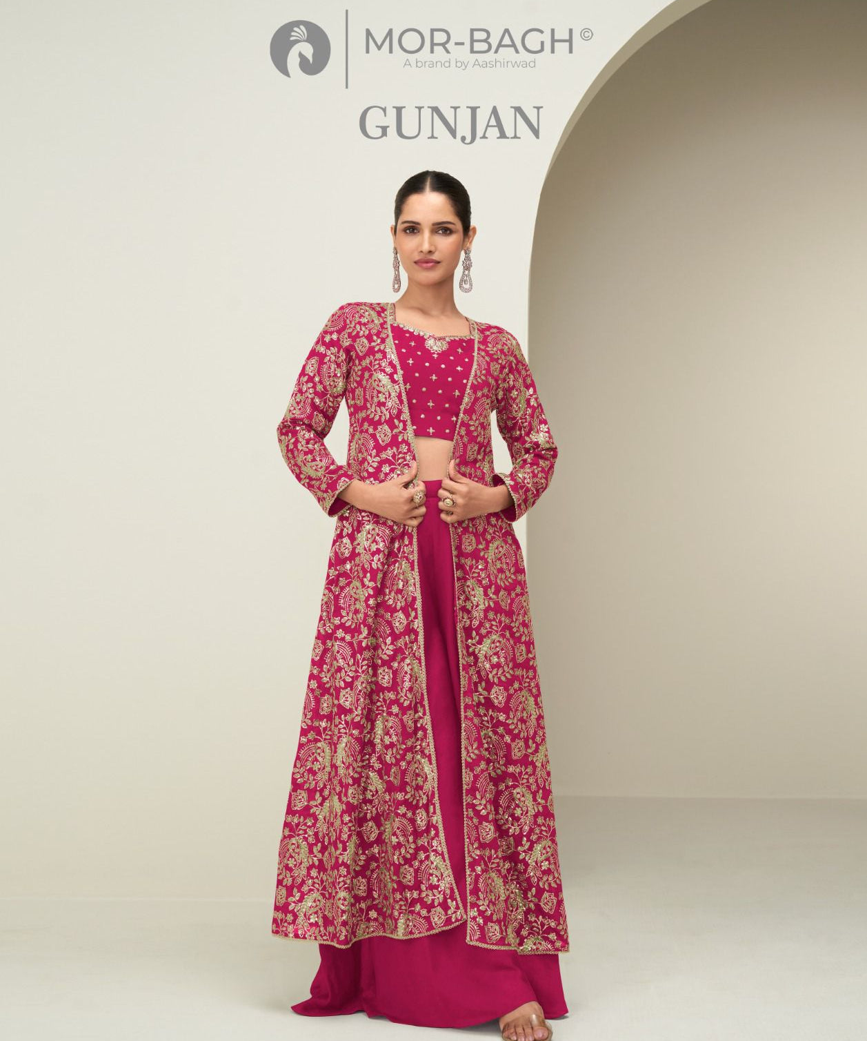 Gunjan Silk Embroidered Koti Suit