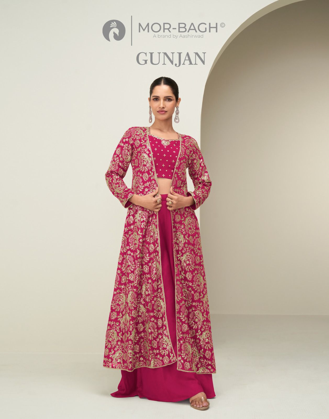Gunjan Silk Embroidered Koti Suit