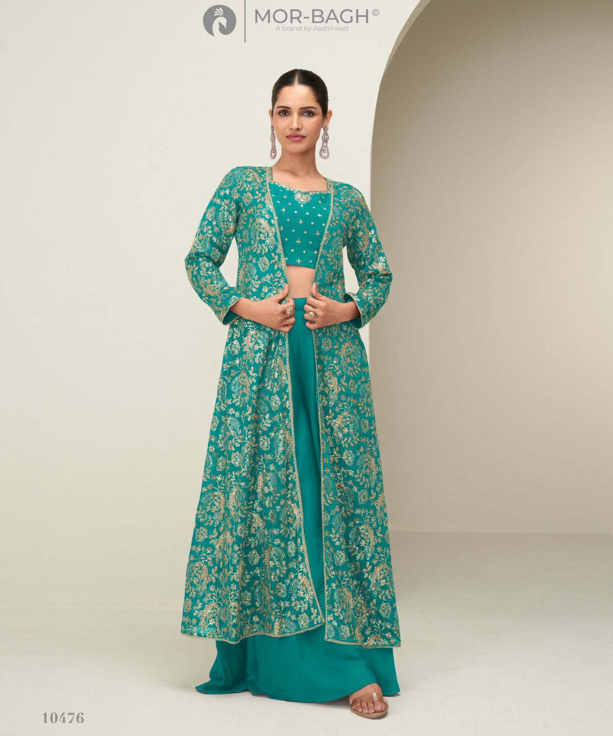 Gunjan Silk Embroidered Koti Suit