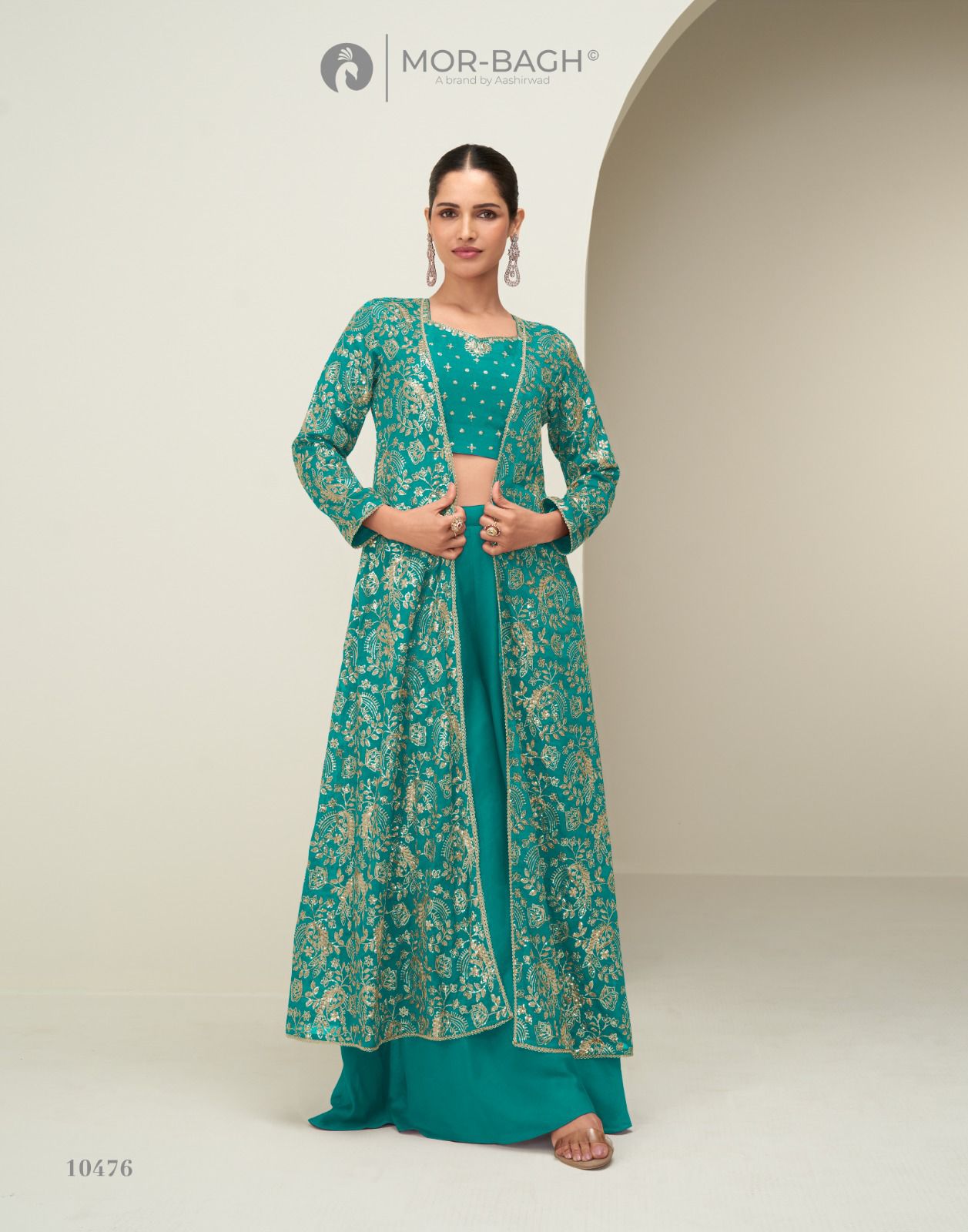 Gunjan Silk Embroidered Koti Suit