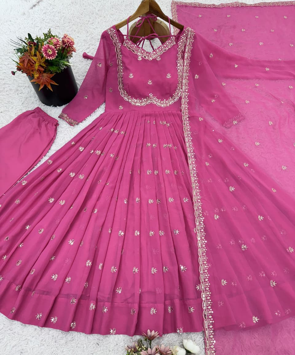 Designer Embroidered Anarkali Gown