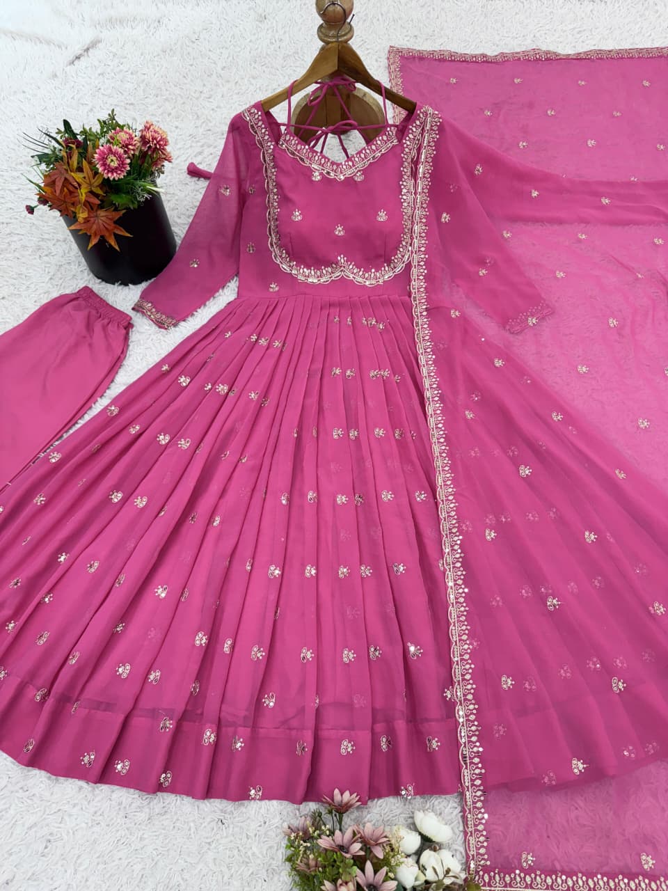 Designer Embroidered Anarkali Gown