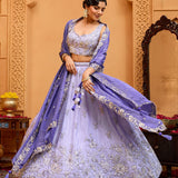 Lavender Glorious Tissue Lehenga