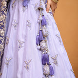 Lavender Glorious Tissue Lehenga