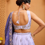 Lavender Glorious Tissue Lehenga