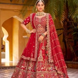 Lavish Bridal Wedding Velvet Lehenga