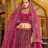 Lavish Bridal Wedding Velvet Lehenga
