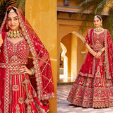 Lavish Bridal Wedding Velvet Lehenga