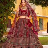 Lavish Bridal Wedding Velvet Lehenga