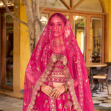 Lavish Bridal Wedding Velvet Lehenga