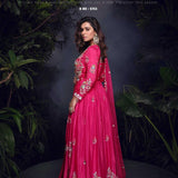 Marunal Chinon Embroidered Gown