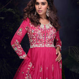 Marunal Chinon Embroidered Gown