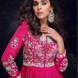 Marunal Chinon Embroidered Gown