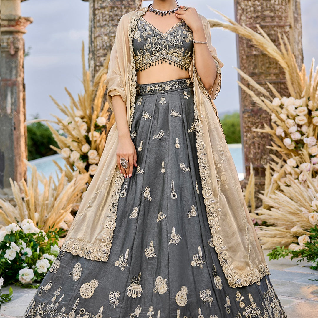 Royal Wedding Silk Embroidered Lehenga