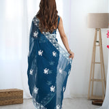 Beautiful Sequence Embroidered Saree