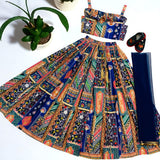 Beautiful Bandhej Printed Kids Lehenga