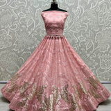 Elegant Peacock Embroidered Lehenga