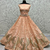 Elegant Peacock Embroidered Lehenga