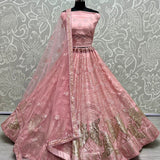 Elegant Peacock Embroidered Lehenga