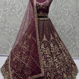 Luxurious Bridal Net Wedding Lehenga