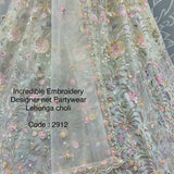 Incredible Embroidery Designer net Partywear Lehenga choli