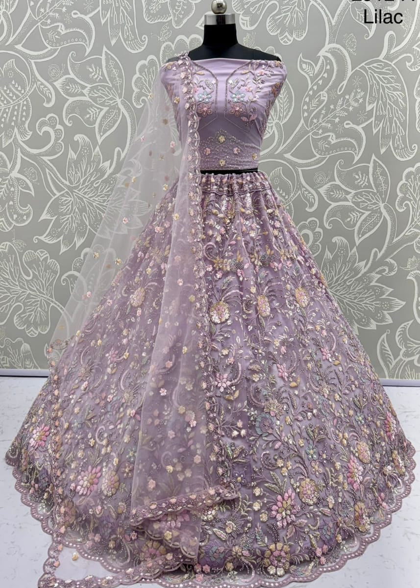 Incredible Embroidery Designer net Partywear Lehenga choli