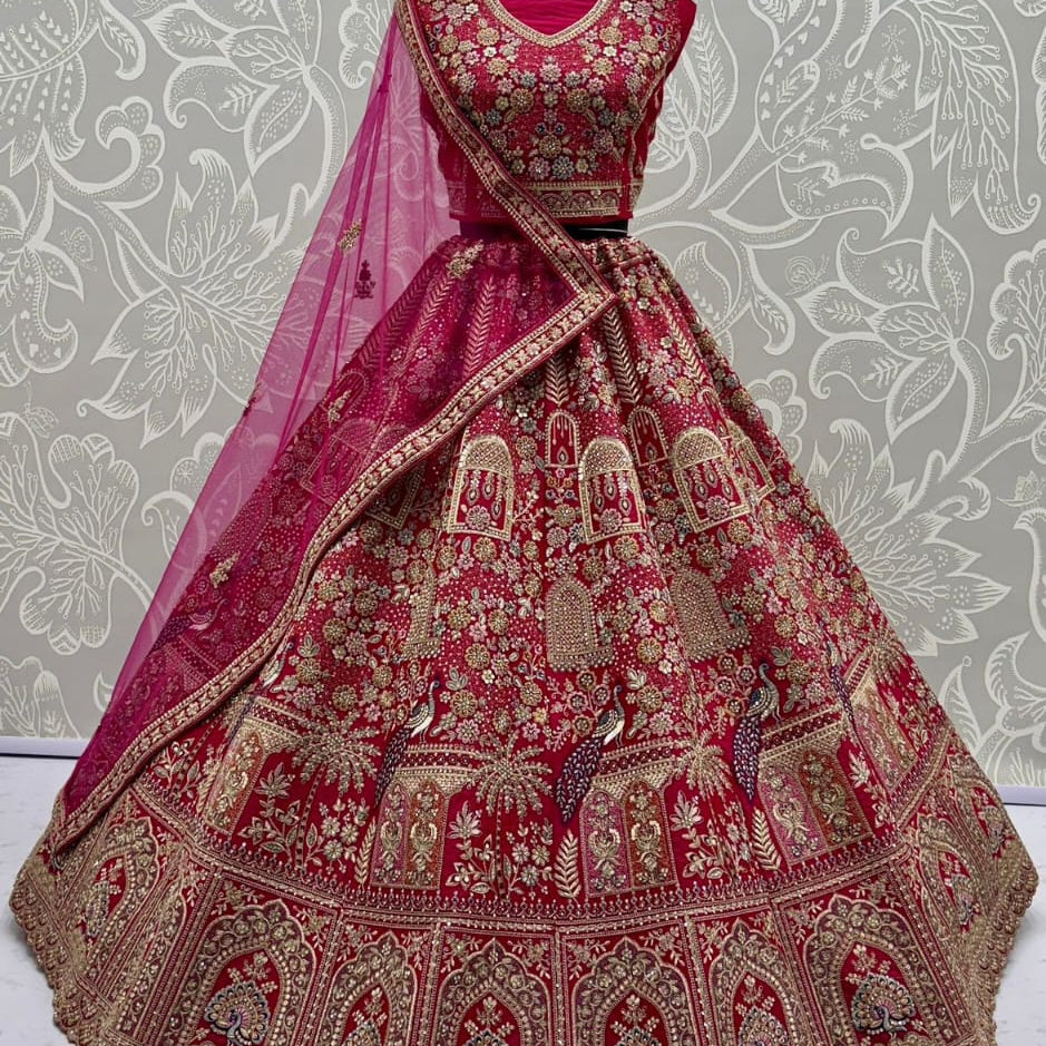 Crafted Silk Embroidered Lehenga