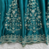 Charming  Satin Dark Green Suit