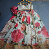 Gracefully Floral Print Lehenga
