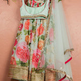 Gracefully Floral Print Lehenga