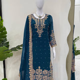 Pakistani Embroidered Straight Suit