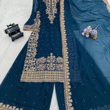 Pakistani Embroidered Straight Suit