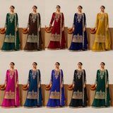 Pakistani Embroidered Straight Suit