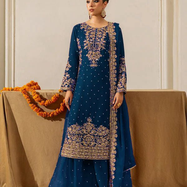 Pakistani Embroidered Straight Suit