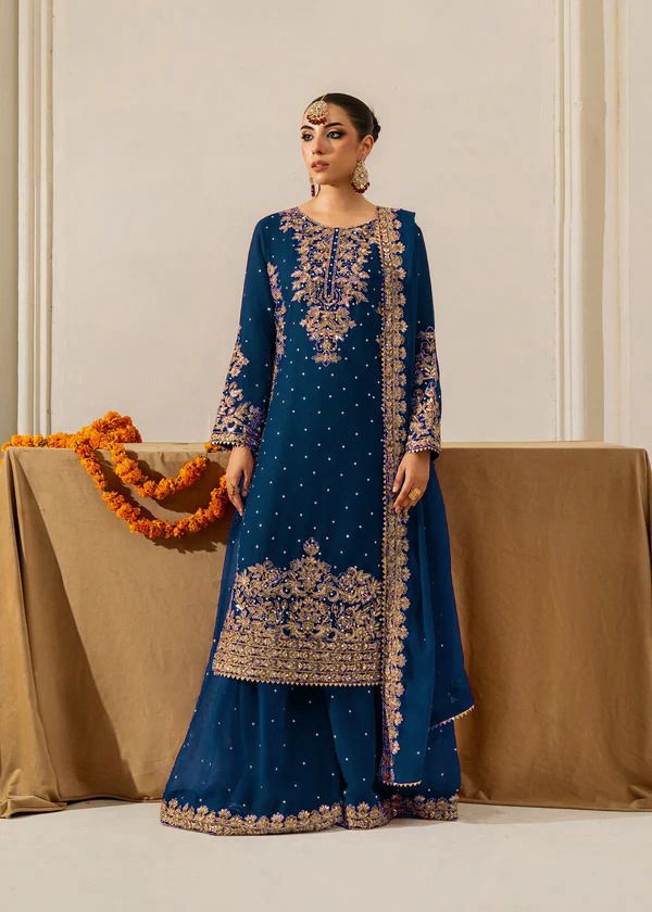 Pakistani Embroidered Straight Suit